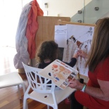 April's first art lesson with Sue