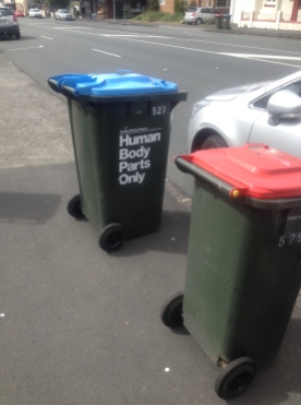 Bring out your dead! Bin in Auckland.